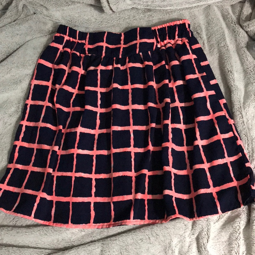 Waffle print mini skirt